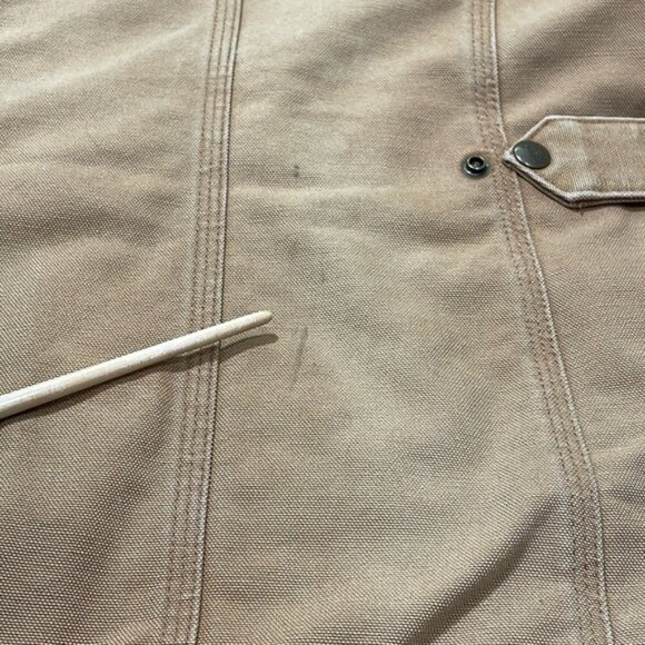 Women’s Carhartt Utility Barn Coat Lined Fleece Collar Tan Size Small (4-6) - Picture 14 of 16